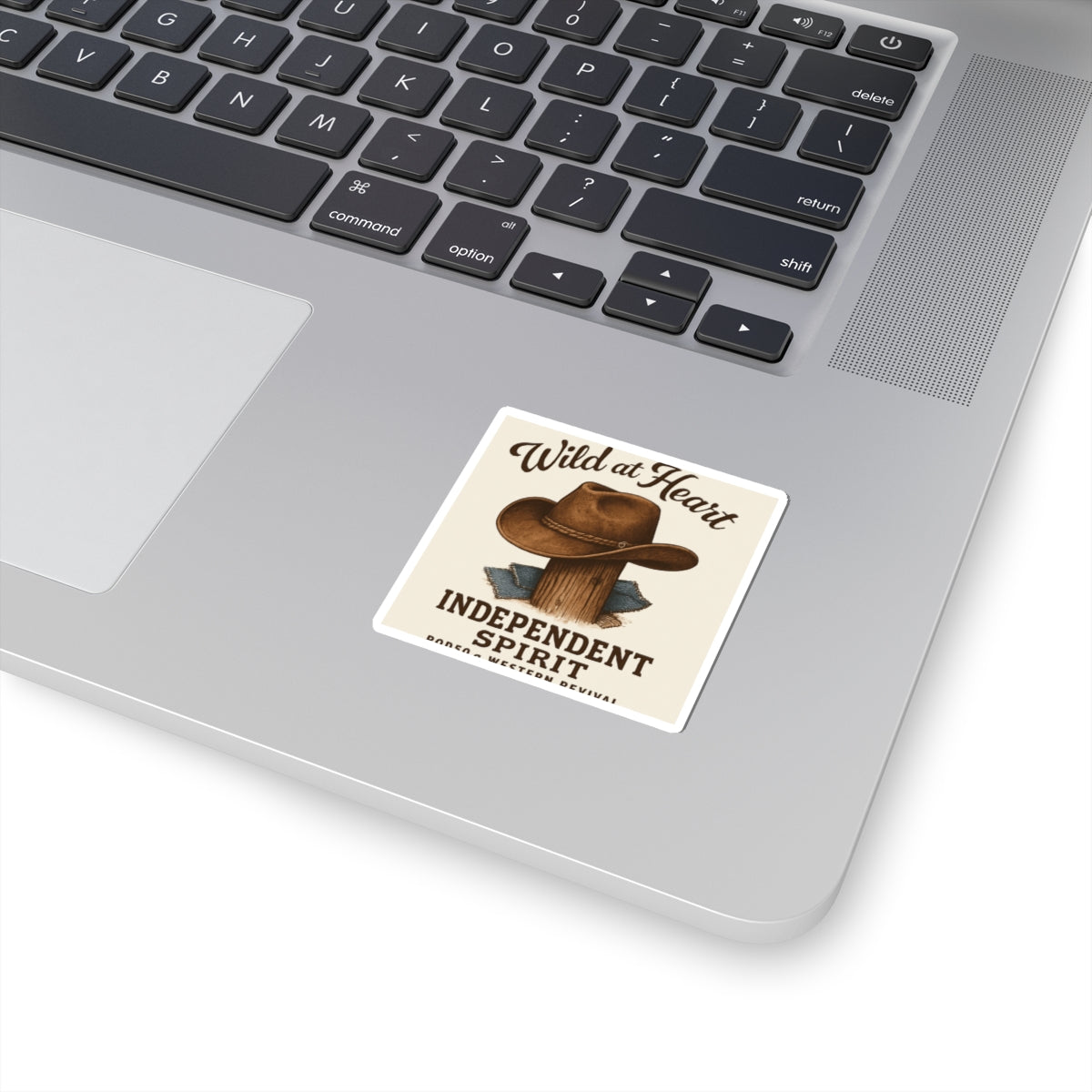 Wild at Heart Sticker — 'Independent Spirit' Cowboy Hat Kiss-Cut Sticker