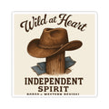 Wild at Heart Sticker — 'Independent Spirit' Cowboy Hat Kiss-Cut Sticker